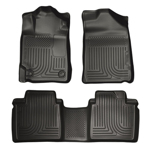 2013-2016 Toyota Avalon Husky WeatherBeater FRONT + BACK SEAT Floor Liners