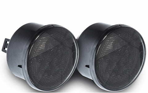 2007-2015 Jeep Wrangler RECON LED Front Turn Signal Lights -Under Headlight - (Smoked Lens w/ Amber LEDs)
