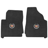 2010-2011 Cadillac SRX "Cadillac Logo" Velourtex FRONT Seat Floor Mats (Ebony) by Lloyd Mats