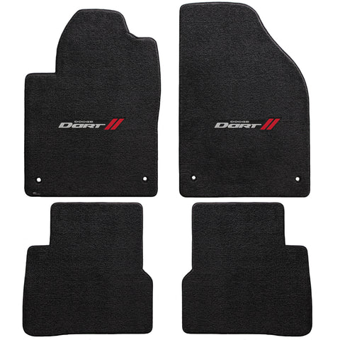 2013-2015 Dodge Dart "Dart Logo" Ultimat Front and Back Seat Floor Mats (Ebony) by Lloyd Mats