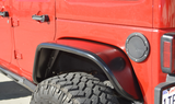 2007-2016 Jeep Wrangler Rear Steel Crusher Flares (Extra Wide) by Poison Spyder Customs
