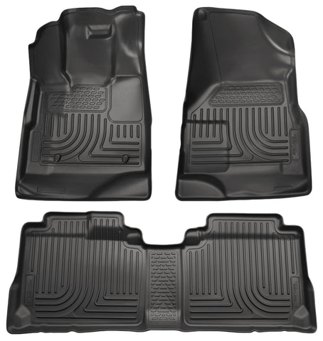 2010-2015 Cadillac SRX Husky WeatherBeater FRONT + BACK SEAT Floor Liners