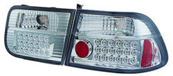 1996-2000 Honda Civic Coupe IPCW Clear LED Tail Lights