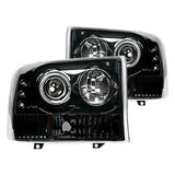 RECON Black Projector Headlights 1999-2004 Ford Superduty F250/F350/F450