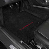 1969-1973 Porsche 911 / 912 Coupe "Porsche Logo" Ultimat Front and Back Seat Floor Mats (Black) by Lloyd Mats