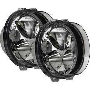 5.75" Oval Black Chrome Vortex LED Headlights w/ Halo (Pair) by Vision X