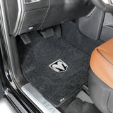 2012.5-2015 Dodge Ram 1500 (Quad Cab) "Silver RAM Logo" Ultimats FRONT Seat Floor Mats (Ebony) by Lloyd Mats