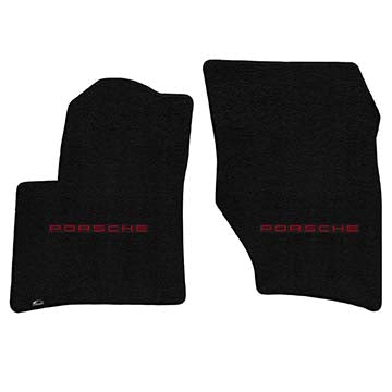 2008-2010 Porsche Cayenne "Porsche Logo" Ultimat FRONT Seat Floor Mats (Black) by Lloyd Mats