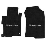 2013-2017 Honda Accord Sedan "Honda Logo" Velourtex FRONT Seat Floor Mats (Ebony) by Lloyd Mats