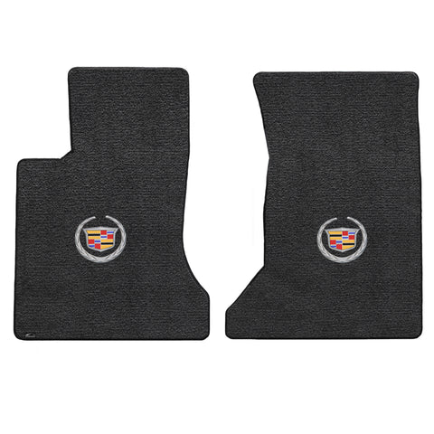 2006-2009 Cadillac SRX (2WD Models) "Cadillac Logo" Ultimats FRONT Seat Floor Mats (Ebony) by Lloyd Mats