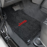 2007-2013 Jeep Wrangler Unlimited "Red JEEP Logo" Ultimats FRONT Seat Floor Mats (Black) by Lloyd Mats