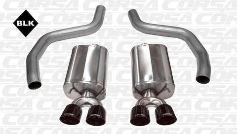 2006-2013 Chevrolet Corvette C6 Z06 7.0 V8 Corsa Sport Axle-Back Exhaust BLACK