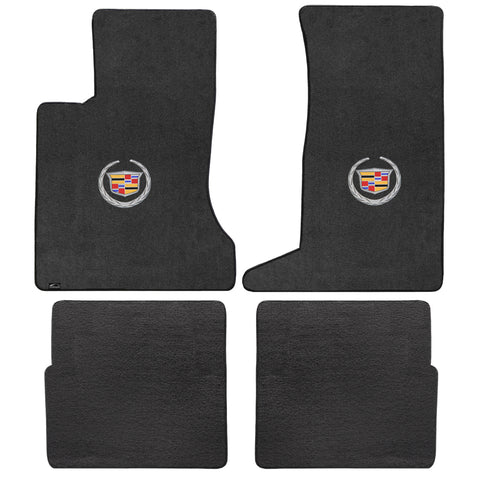 2006-2009 Cadillac SRX (AWD V6 Models) "Cadillac Logo" Ultimats Front and Back Seat Floor Mats (Ebony) by Lloyd Mats
