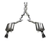 2015-2017 Ford Mustang GT 5.0 V8 Convertible Corsa Sport Cat-Back Exhaust BLACK