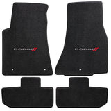 2011-2015 Dodge Challenger "Dodge Logo" Ultimat Front and Back Seat Floor Mats (Ebony) by Lloyd Mats