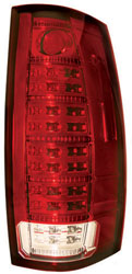 2007-2012 Chevy Tahoe + Suburban IPCW Fiber Optic / LED Tail Lights Red