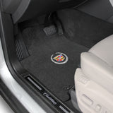 2012-2014 Cadillac SRX "Cadillac Logo" Velourtex FRONT Seat Floor Mats (Ebony) by Lloyd Mats