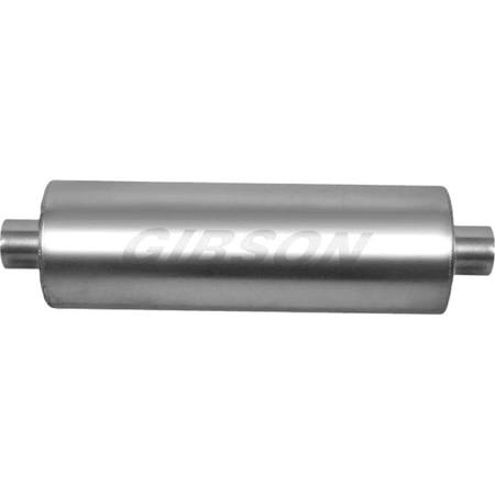 8" x 24" Round Superflow Stainless Muffler (4" In 4" Out) by Gibson Performance