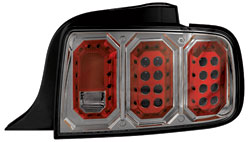 2005-2007 Ford Mustang IPCW LED Tail Lights Smoke