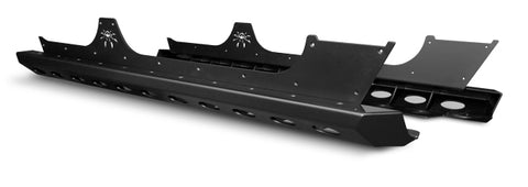 2007-2016 Jeep Wrangler (4 Door Models) Brawler Rockers Steel w/ Black SpyderShell Rocker Armor by Poison Spyder Customs