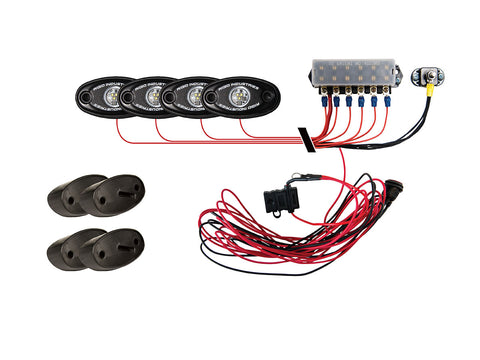 Rigid Industries LED Rock Light Kit - Amber (4 Light Kit)