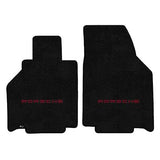 2000-2004 Porsche Boxster S (986) "Porsche Logo" Ultimat FRONT Seat Floor Mats (Black) by Lloyd Mats