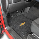 1999-2006 Chevy Silverado (Standard Cab) "Bow Tie Logo" Ultimats FRONT Seat Floor Mats (Ebony) by Lloyd Mats