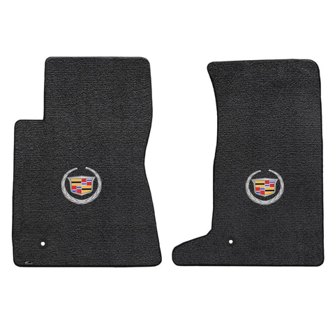 2011-2015 Cadillac CTS-V (Coupe) "Cadillac Logo" Ultimats FRONT Seat Floor Mats (Ebony) by Lloyd Mats
