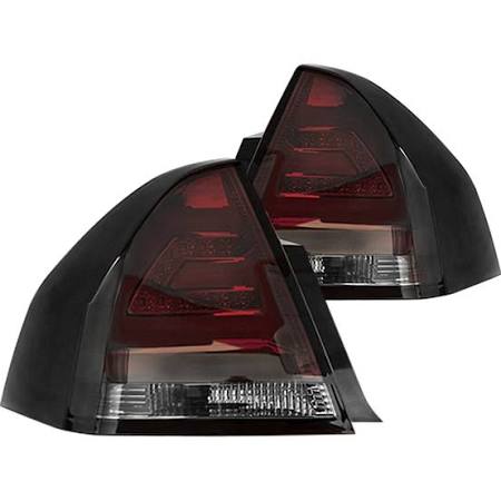 2006-2013 Chevy Impala, 2014-2017 Impala Limited Red Smoke LED Tail Lights (Pair)  by IPCW