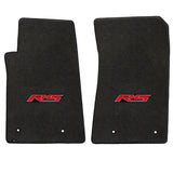 2010-2015 Chevy Camaro "RS Logo" Velourtex FRONT Seat Floor Mats (Ebony) by Lloyd Mats