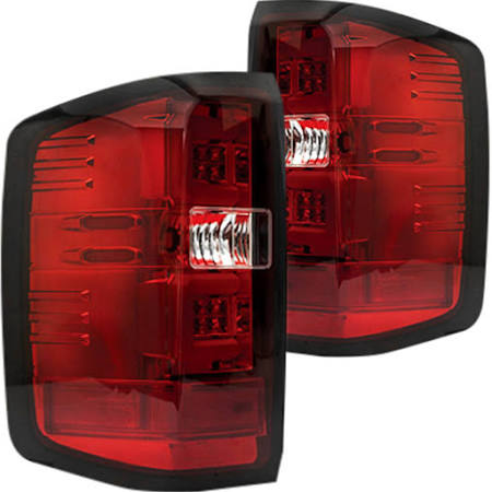 2014-2016 Chevy Silverado 1500 Red LED Tail Lights (Pair)  by IPCW