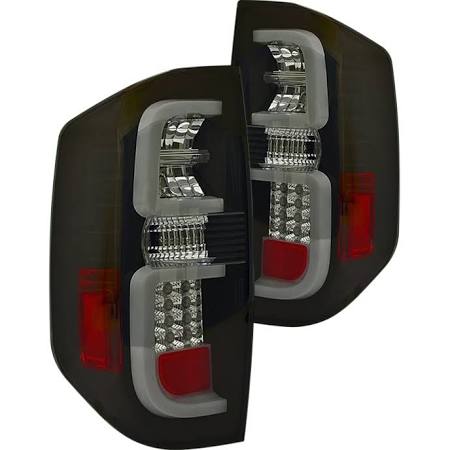 2014-2016 Toyota Tundra Black Smoke LED Tail Lights by IPCW