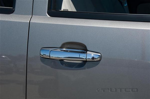 Putco Chrome Door Handle Covers 2007-2013 Cadillac Escalade Tahoe Suburban Silverado Sierra 4 Door (w.out Pass.  Keyhole)