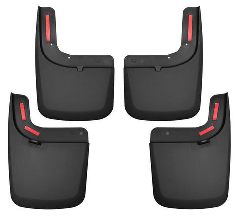 2017 Ford F250 F350 SuperDuty (Single Rear Wheel Models w/ Fender Flares) FRONT+REAR Mud Guards by Husky Liners
