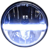 7" Round Dual Function LED Headlight by IPCW