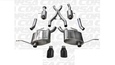 2011-2017 Jeep Grand Cherokee 5.7 V8 (Does NOT Fit Summit Edition) Corsa Sport Cat-Back Exhaust BLACK