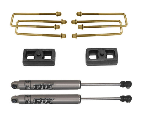 MaxTrac 2" LIFT BLOCKS, U-BOLTS, REAR FOX SHOCKS