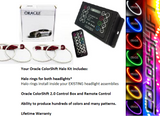 1988-1998 GMC CK Trucks Color Changing DUAL LED Headlight Halo Kit w/2.0 Remote by Oracle Lighting