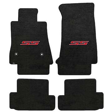 2016-2017 Chevy Camaro "Red SS Logo" Ultimat Front and Back Seat Floor Mats (Ebony) by Lloyd Mats
