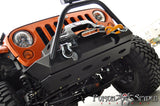 2007-2016 Jeep Wrangler Brawler Lite Front Bumper w/ Brawler Bar, Plate Gussets, Tabs by Poison Spyder Customs