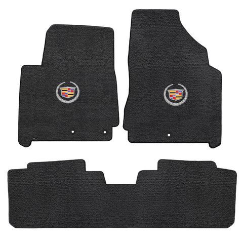 2012-2014 Cadillac SRX "Cadillac Logo" Ultimats Front and Back Seat Floor Mats (Ebony) by Lloyd Mats