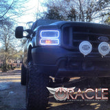 2005-2007 Ford F-250 F-350 Super Duty Color Changing LED Headlight Halo Kit w/2.0 Remote by Oracle Lighting