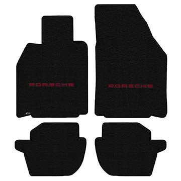 2005-2012 Porsche 911 Coupe (997) "Porsche Logo" Ultimat Front and Back Seat Floor Mats (Black) by Lloyd Mats