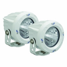 Optimus 3.7" Round White LED Driving Lights 10w 10 Deg Narrow Beam (Pair) by Vision X