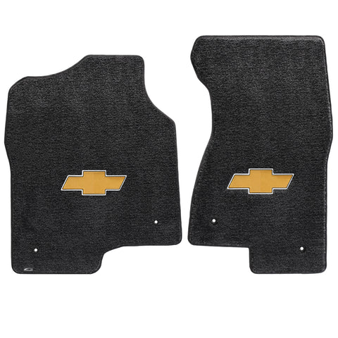 2000-2006 Chevy Suburban "Bow Tie Logo" Ultimats FRONT Seat Floor Mats (Ebony) by Lloyd Mats