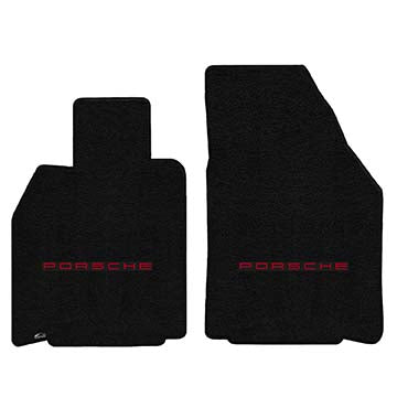 2005-2012 Porsche 911 Coupe (997) "Porsche Logo" Ultimat FRONT Seat Floor Mats (Black) by Lloyd Mats