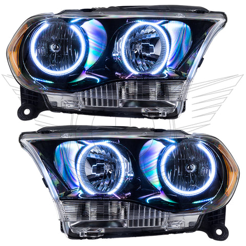 2011-2013 Dodge Durango (Does not fit models w/ HID Lights) Oracle Halo Headlights (Complete Assemblies) BLACK