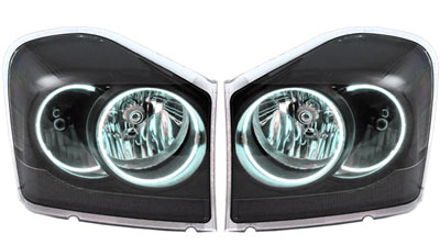 2005-2007 Dodge Durango Oracle Halo Headlights (Complete Assemblies) BLACK