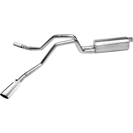 2001-2006 Chevy Silverado GMC Sierra 6.0 +  8.1 2500HD/3500HD Extended Cab 6 1/2' Bed Gibson Performance Dual Sport Cat-Back Exhaust (Stainless)