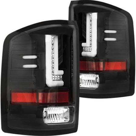 2014-2016 GMC Sierra 1500 Black LED Tail Lights (Pair)  by IPCW